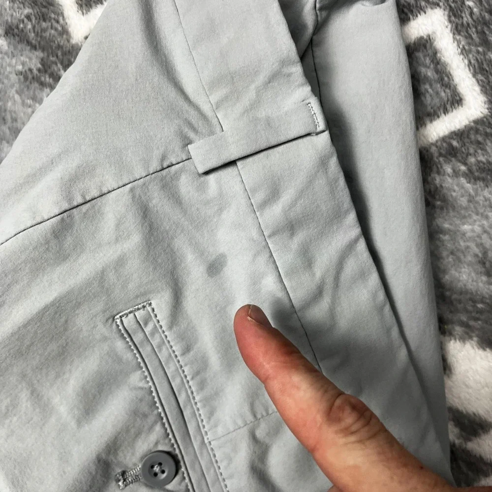 Vineyard Vines Performance Breaker Pants Gray Men 32x30 Chino Stretch Technical
